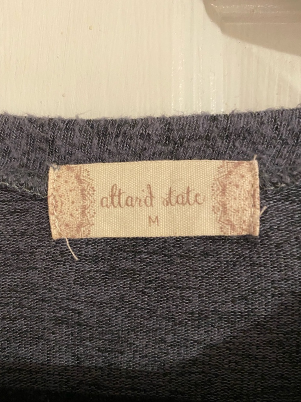Altar'd State Grey Ruffle-Hem Pullover Sweatshirt - Picture 3 of 3